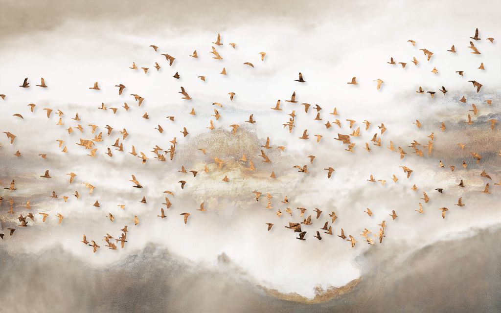 Swarm of birds