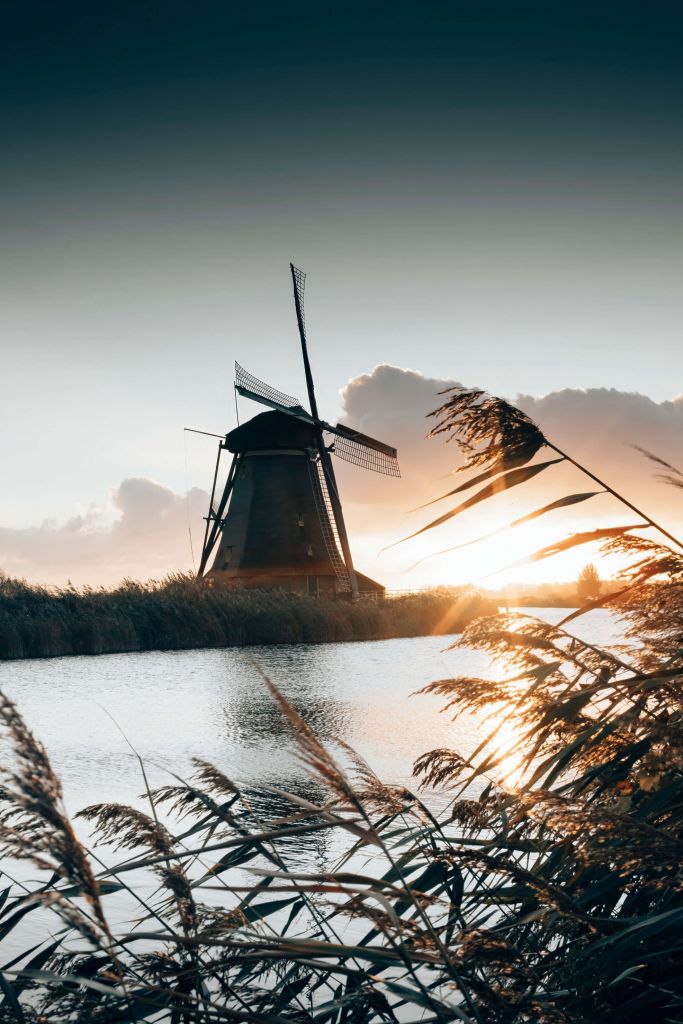 Windmill at sunrise