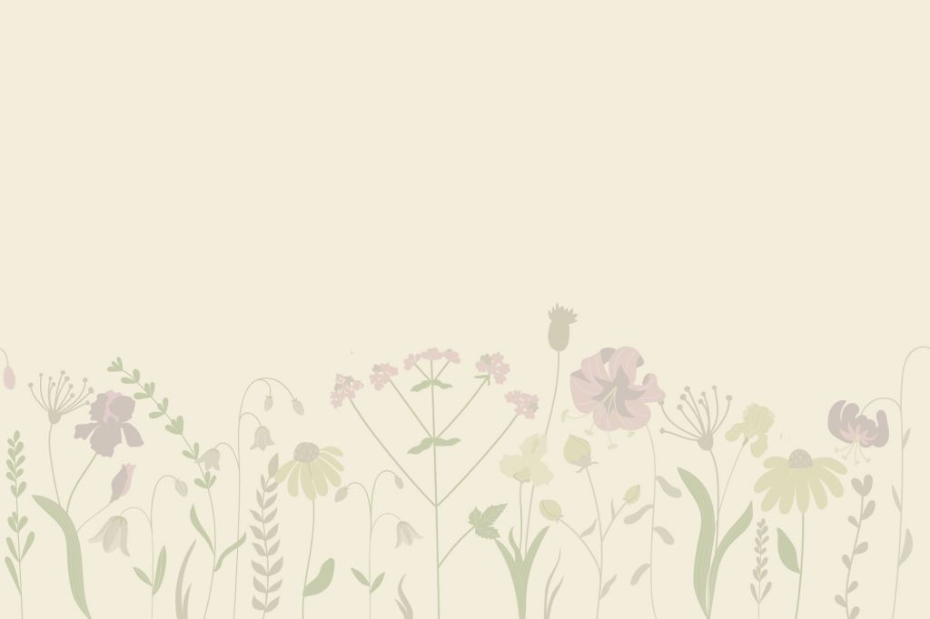 Field of flowers beige and old pink