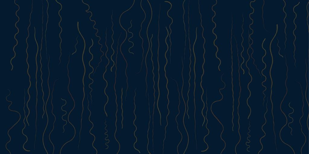 Organic lines grass midnight blue