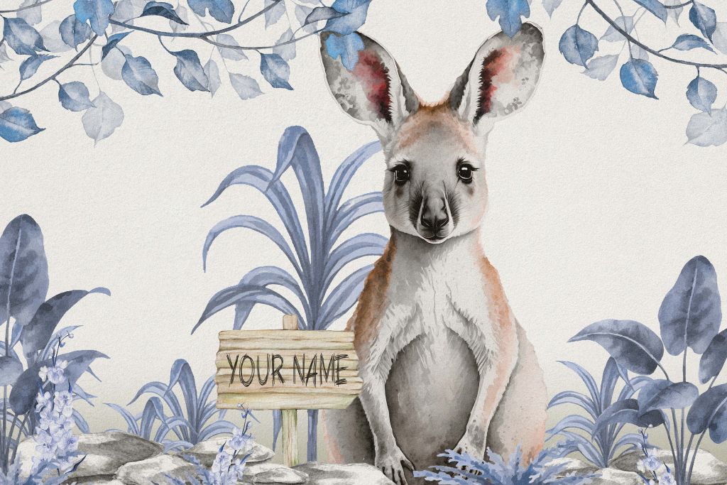 Jungle baby kangaroo blue