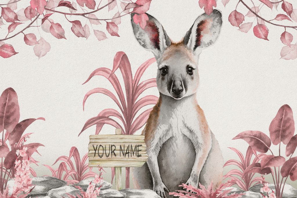 Baby jungle kangaroo pink