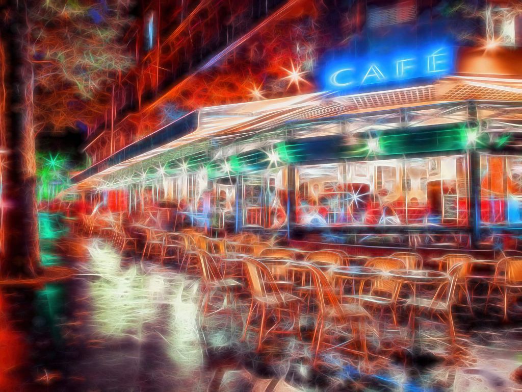 Sidewalk cafe in Paris, France