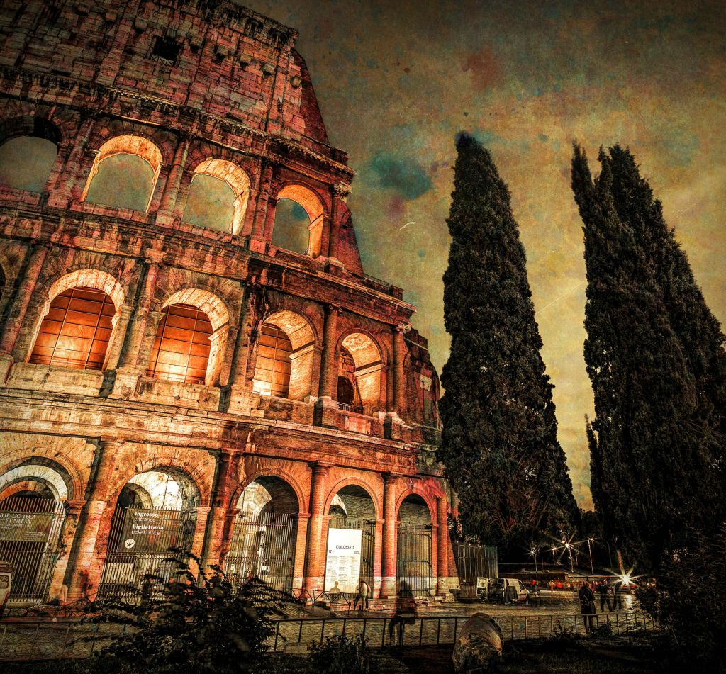 Famous Colosseum in Rome, Italy