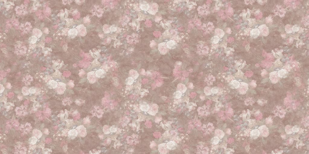 Baroque floral pattern - vintage pastel