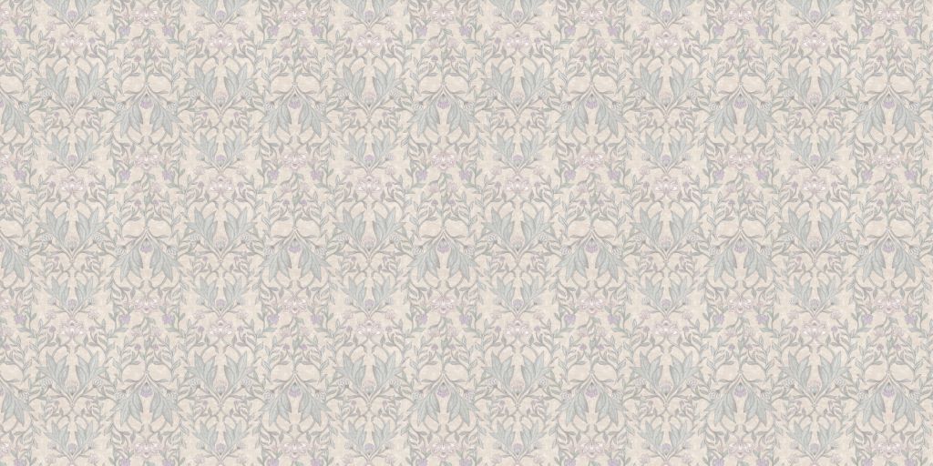 Morris florals damask - neutral beige