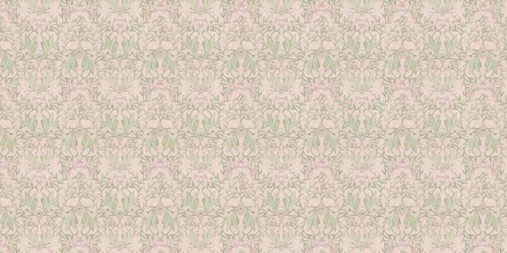 Morris floral damask - pastel pink