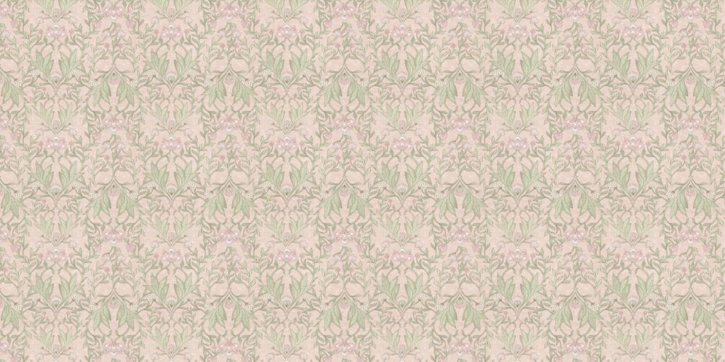 Morris floral damask - pastel pink