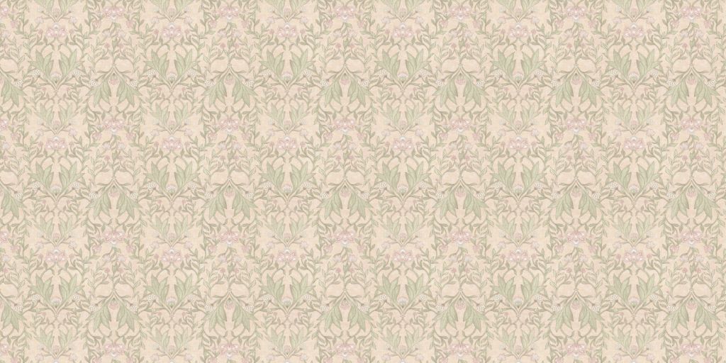 Morris floral damask - peach fuzz