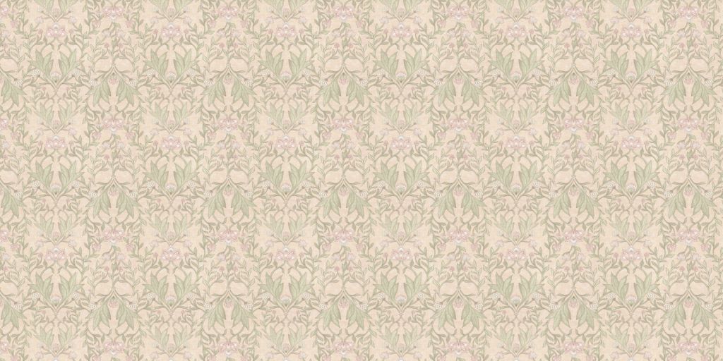 Morris floral damask - peach fuzz