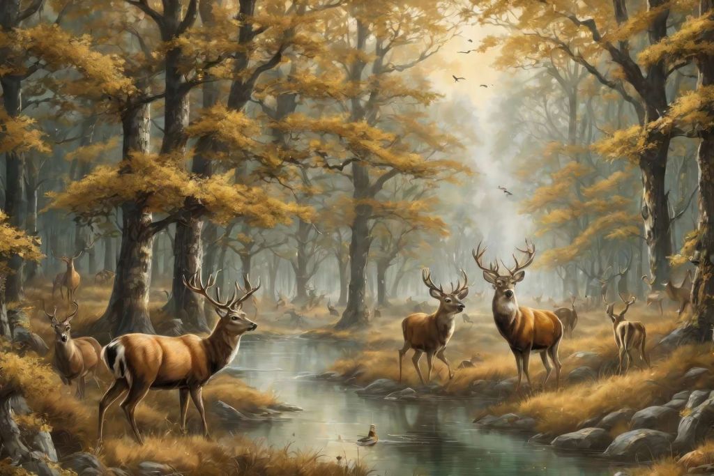 Autumn Whisper Deer Paradise