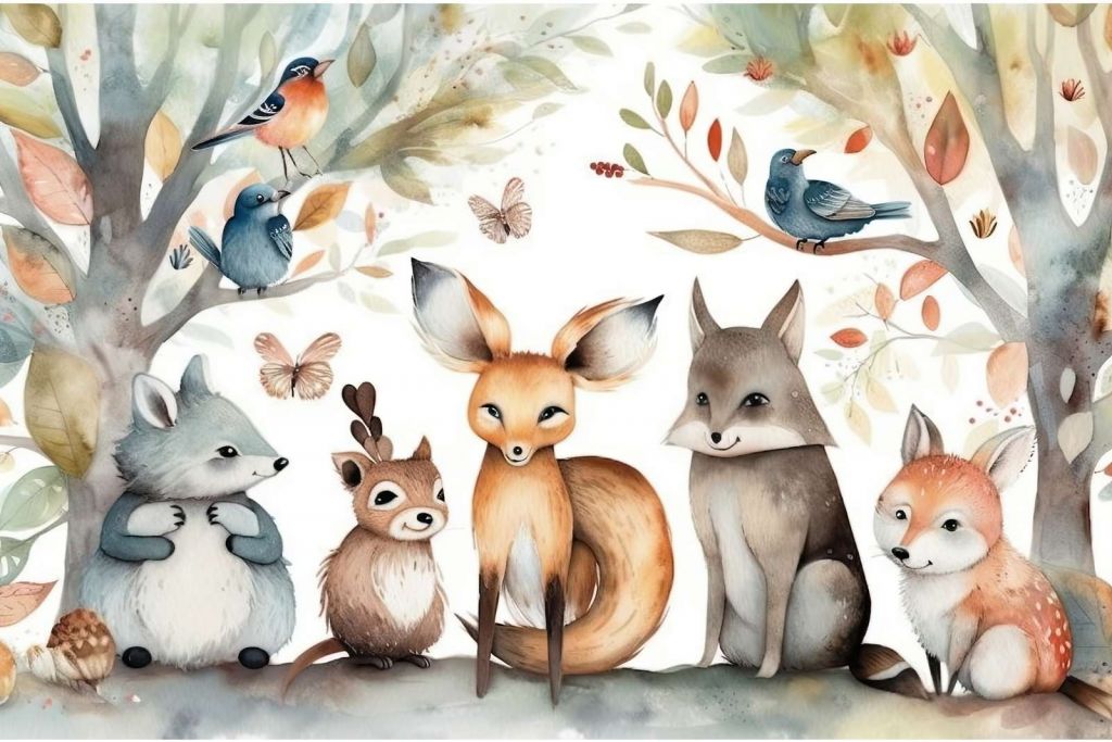 Woodland Narrative Watercolor Ensemble