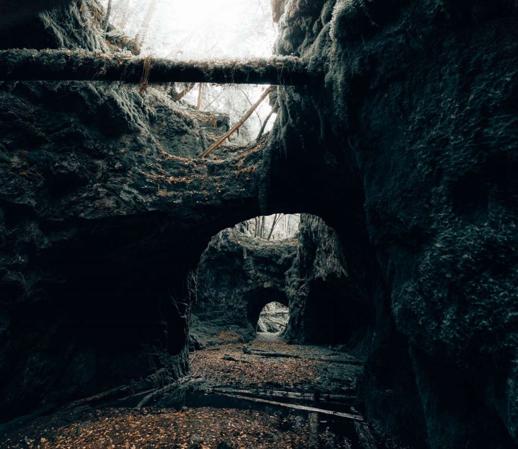 Old iron mines reclaimed by nature