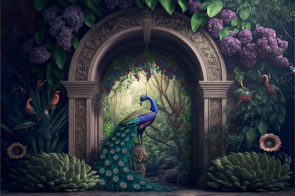 Hidden Garden with Peacock Throne