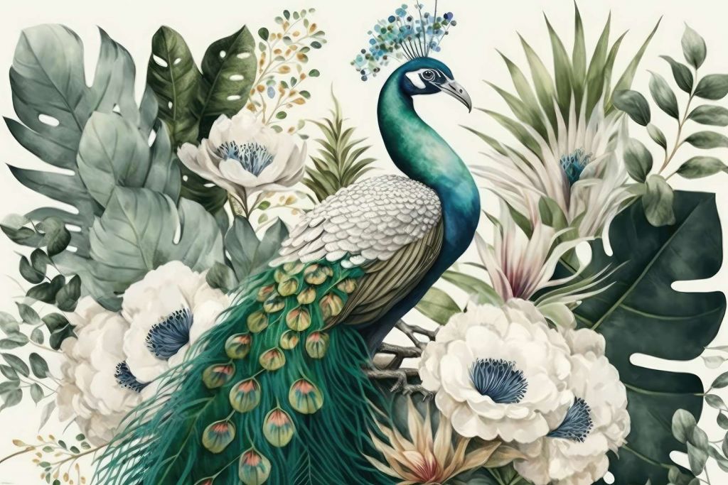 Peacock Flora in Harmony