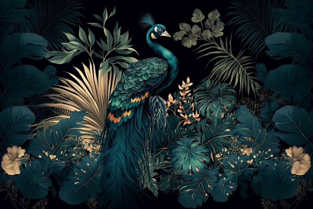 Nighttime Beauty of the Peacock