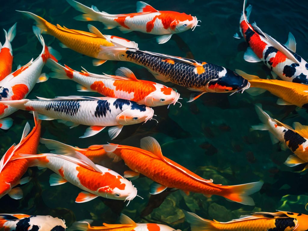 Vibrant Koi Pond