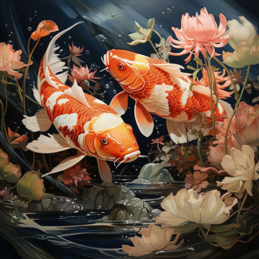 Koi and Blossom Dance