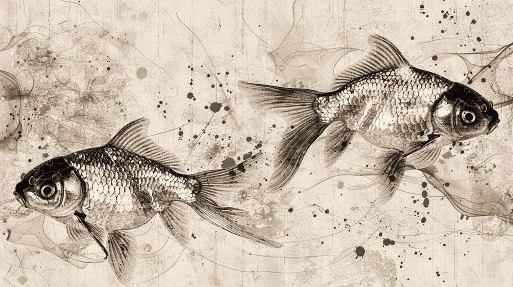 Fish Duo Ink Splattering