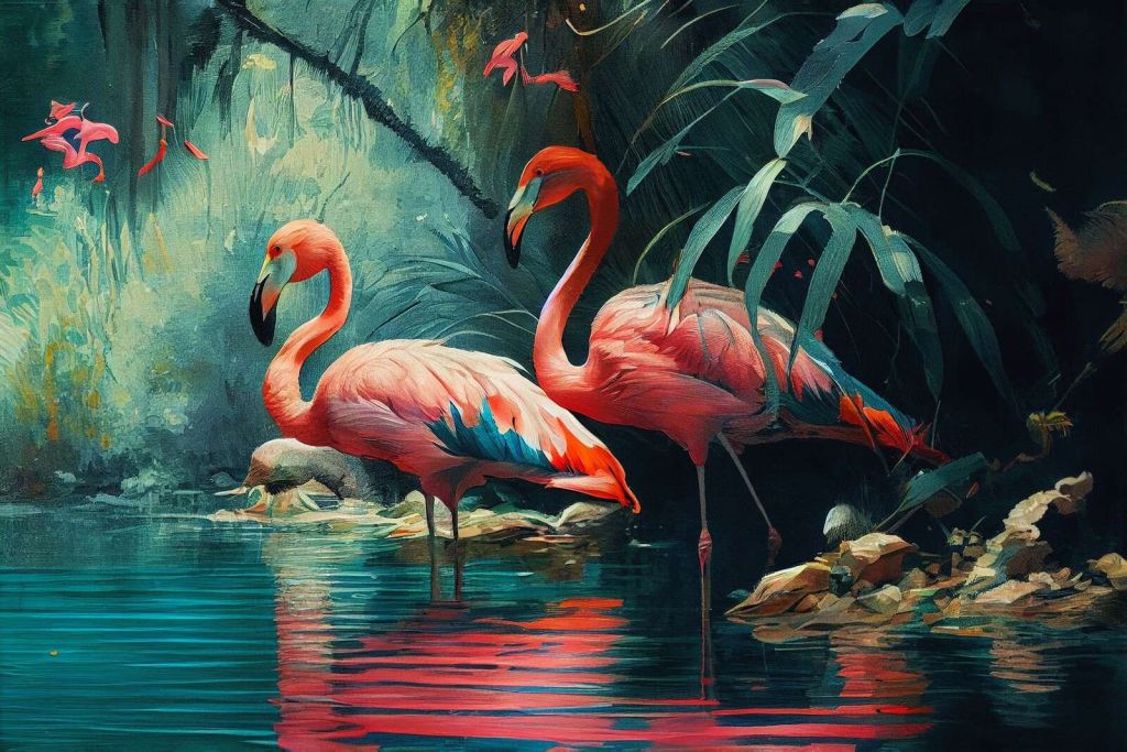 Flamingo Oasis Awakening