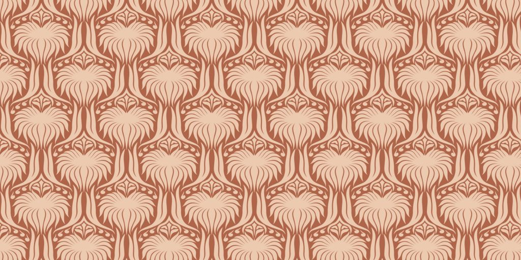 Terracotta Lotus pattern
