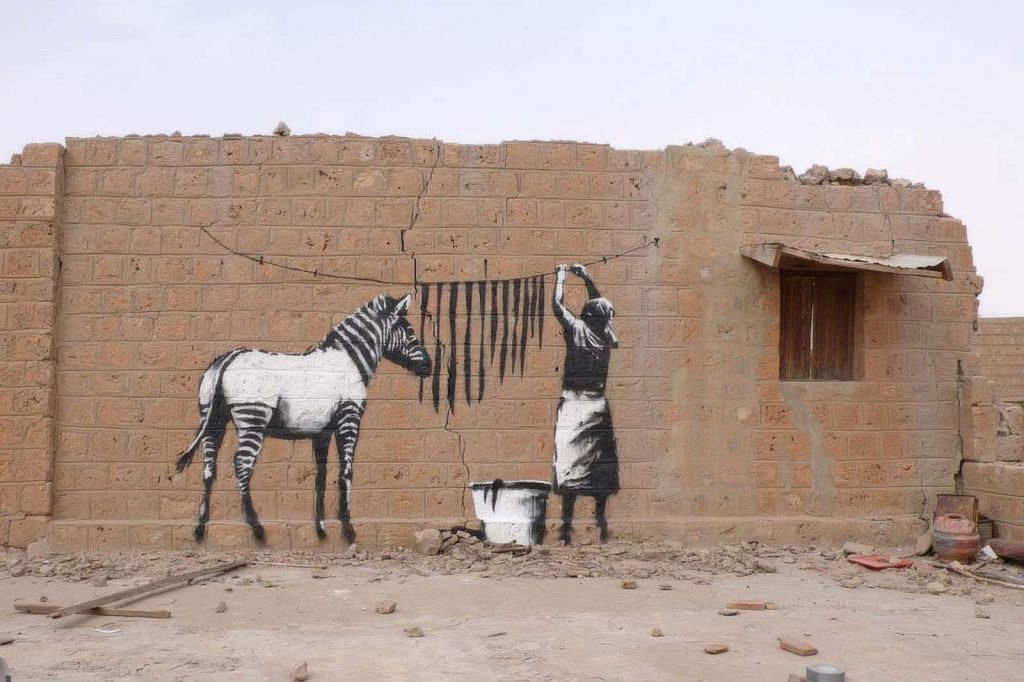 Banksy - Zebra clothes