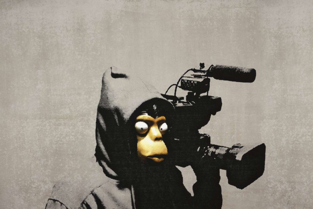 Banksy - ETTGS monkey, soft concrete