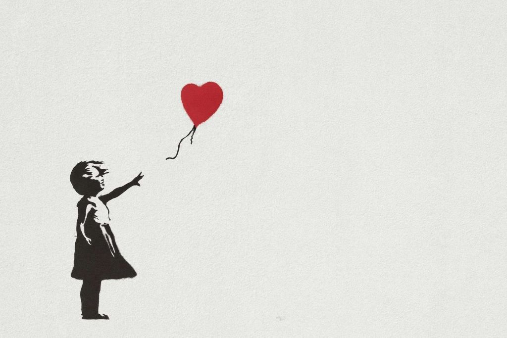 Banksy - Balloon girl, concrete
