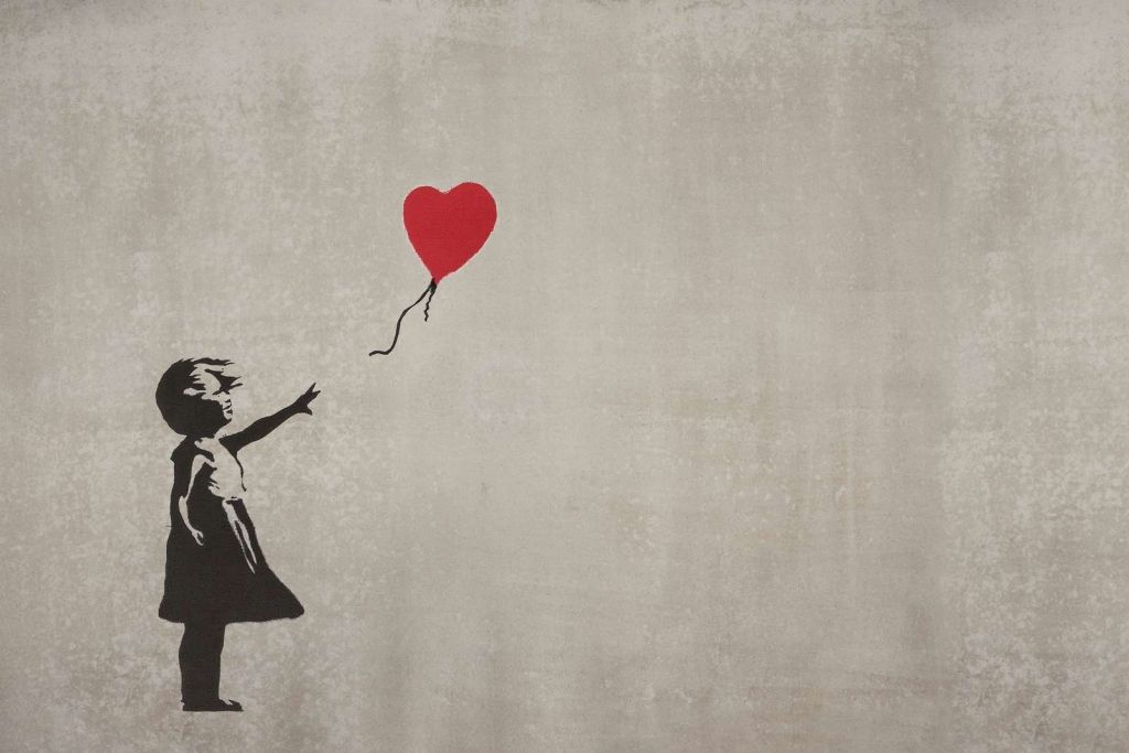 Banksy - Balloon girl, soft concrete