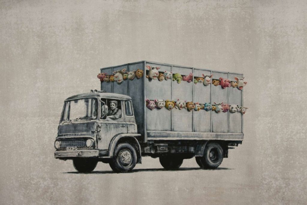 Banksy - Meat truck, soft concrete