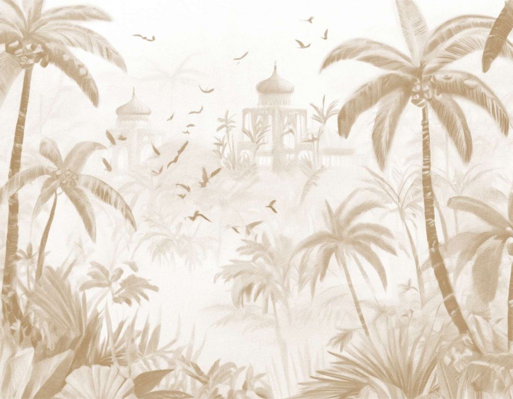 Oriental Garden at Dawn, taupe