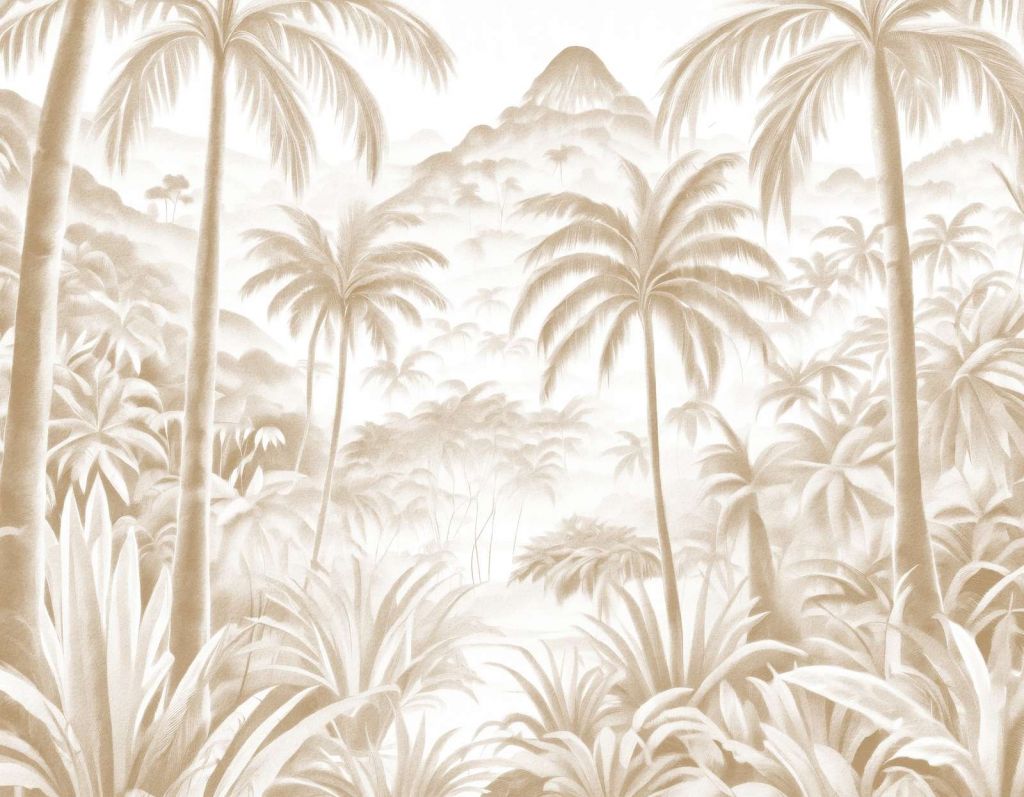Tropical Mountain Oasis, taupe