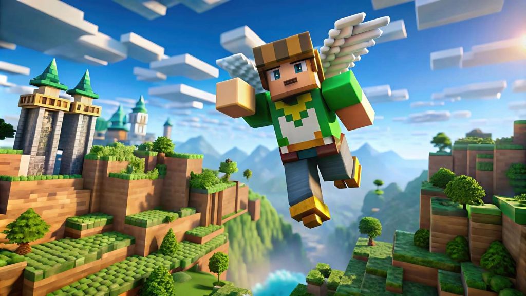 Flying hero of the pixel valley