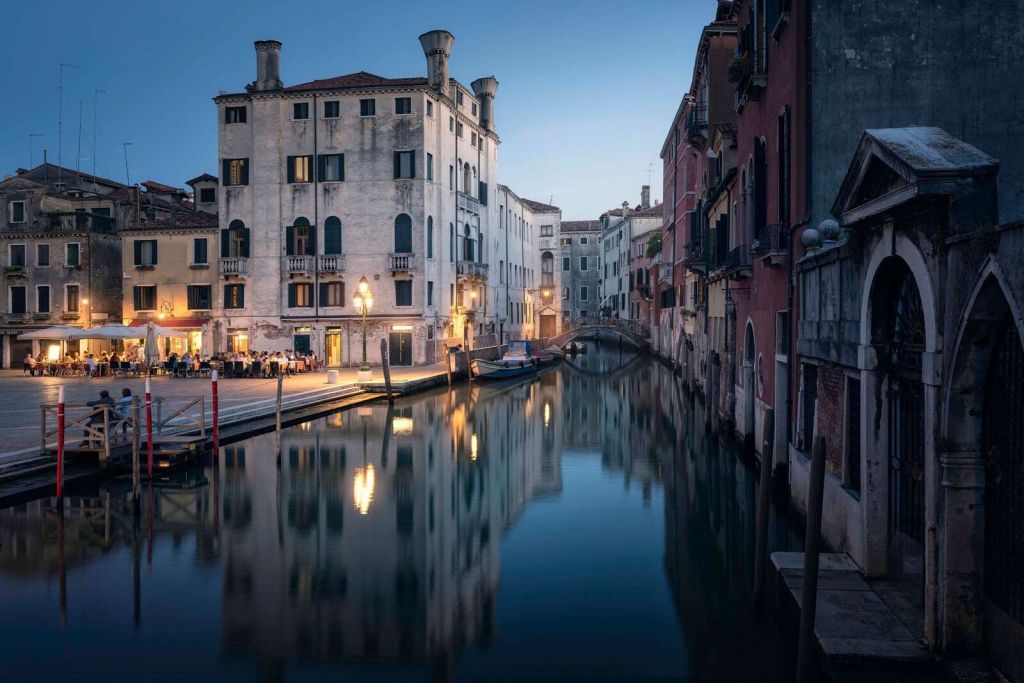 Evening Rest by the Canal
