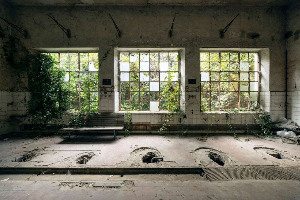 Abandoned Bathhouse in Nature