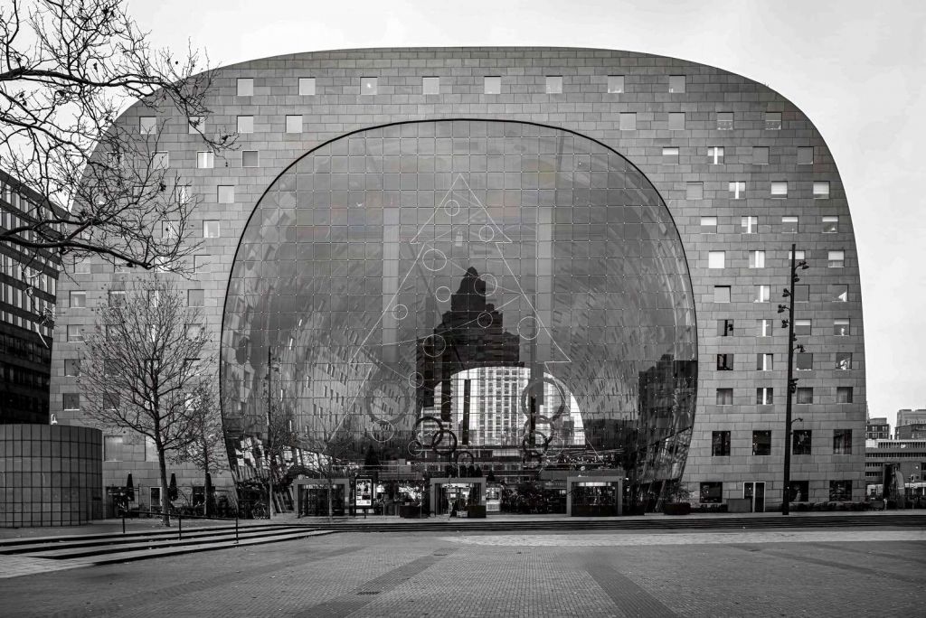 Markthal Reflections in Monochrome