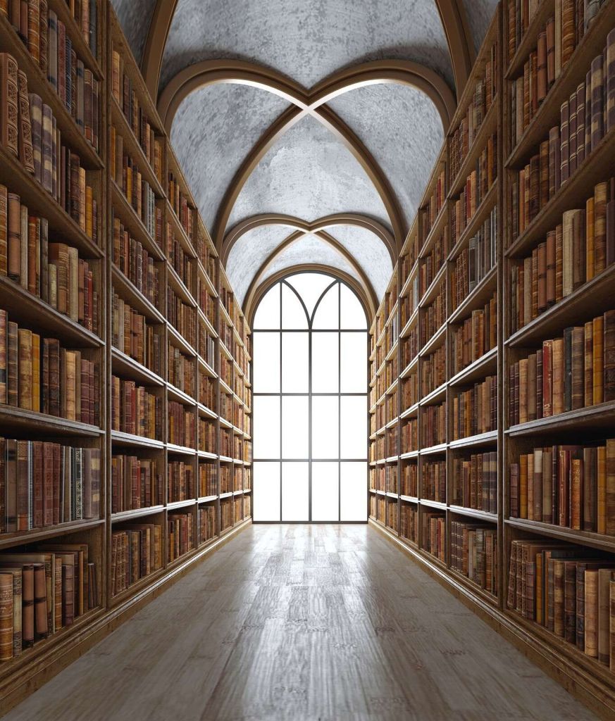 Medieval library hall