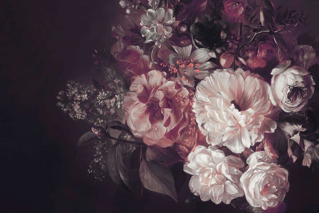 Bouquet with lilac red
