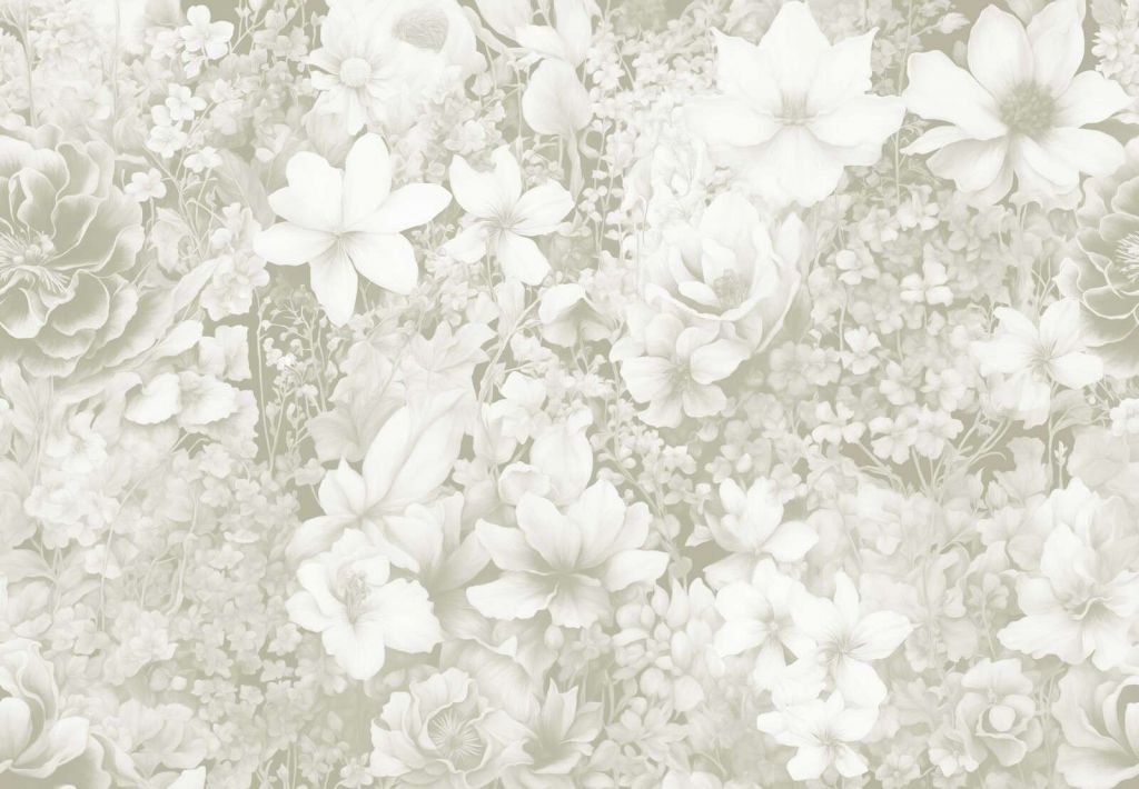 Flower festival seamless - light green
