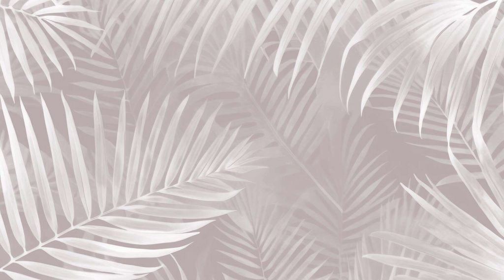 Foggy palm leaves - pink
