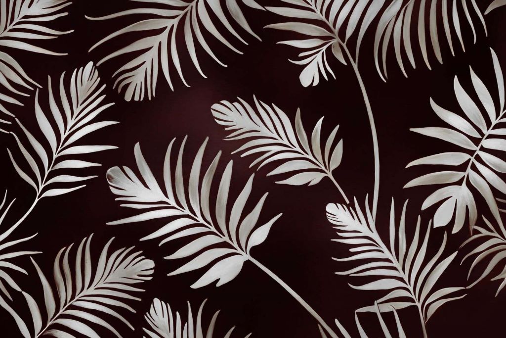 Golden leaves on dark deep blue