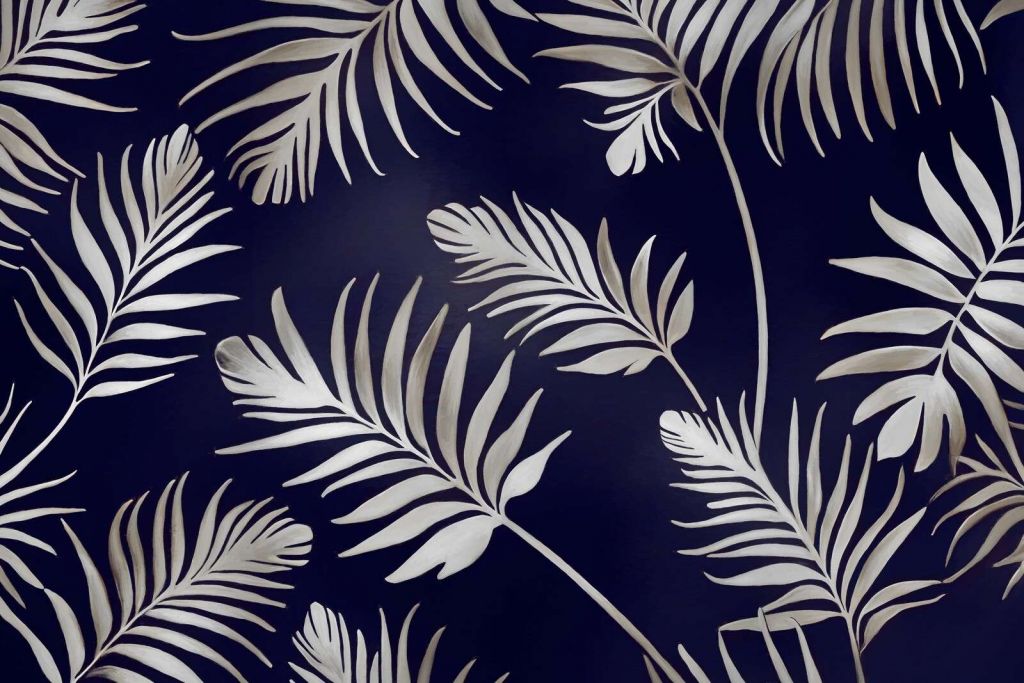 Golden leaves on dark brown