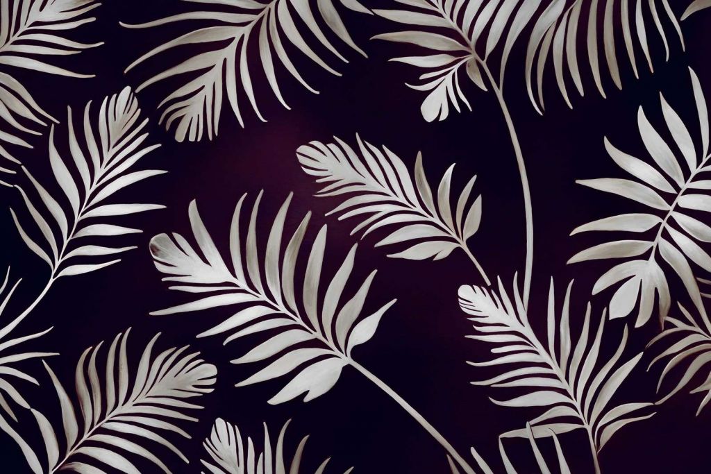 Golden leaves on dark steel blue