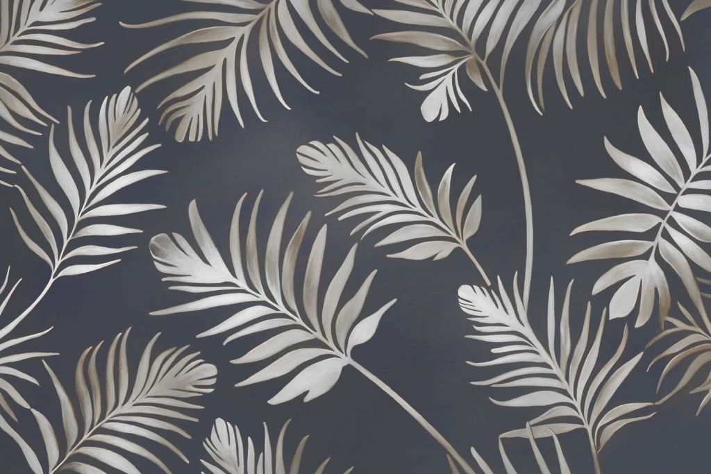 Golden leaves on dark purple