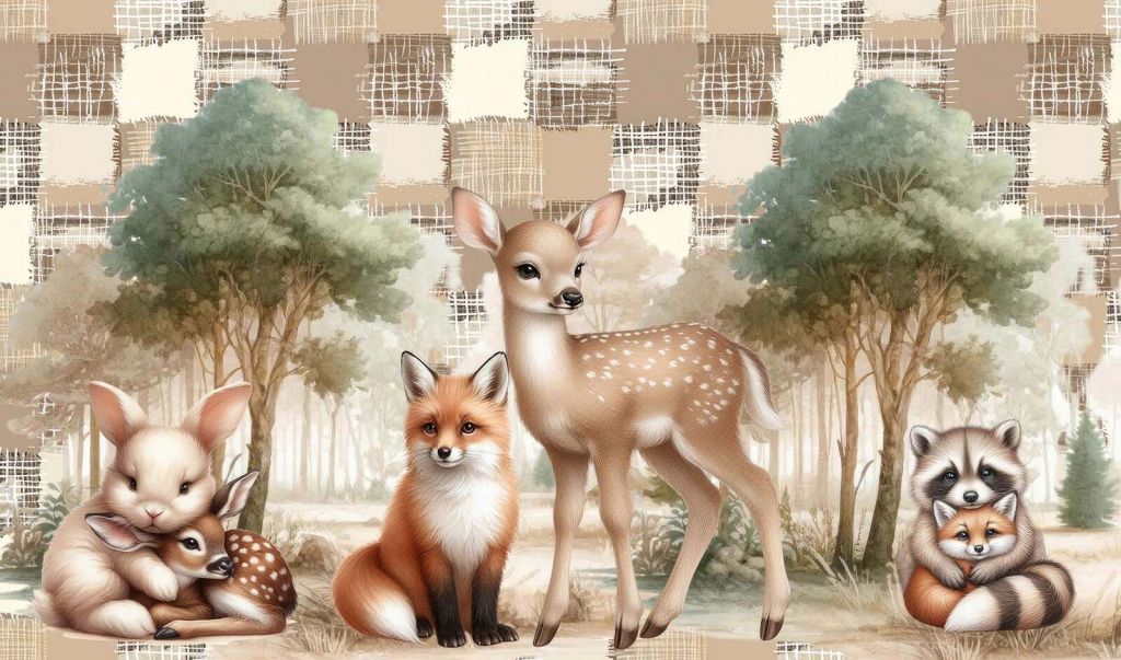 Wild animals in warm tones