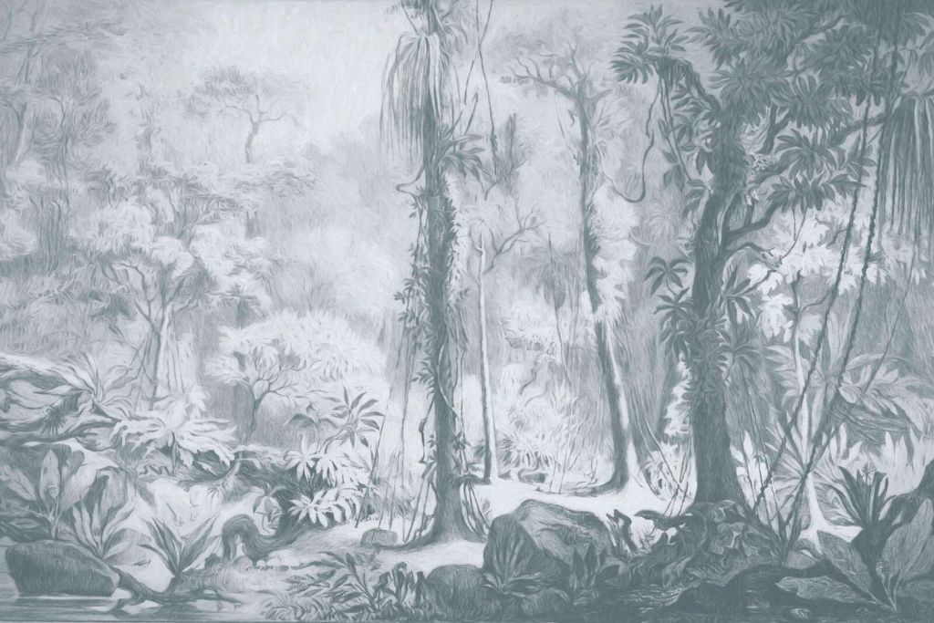 Tropical forest - blue