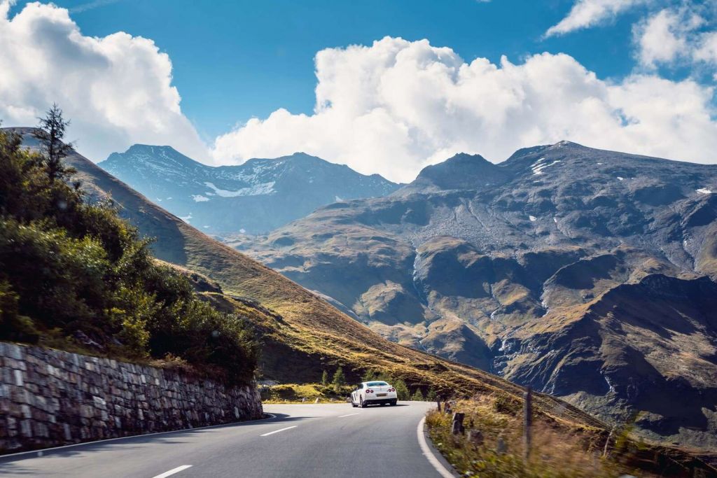 Panorama of a mountain road