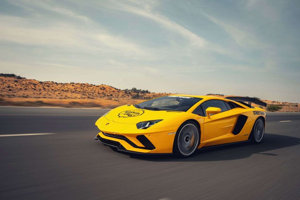 Lamborghini Aventador in action