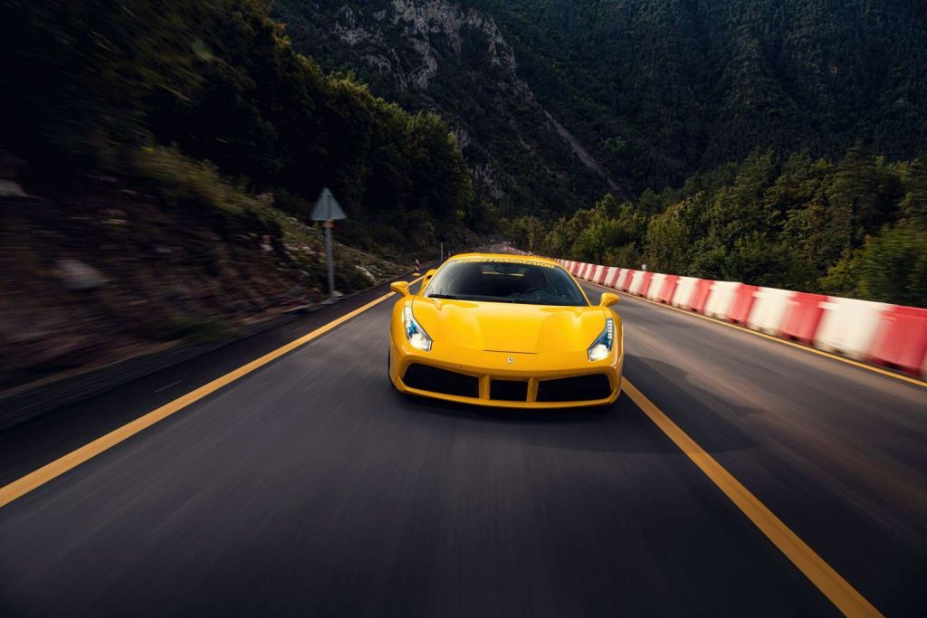 Speed through green mountain passes