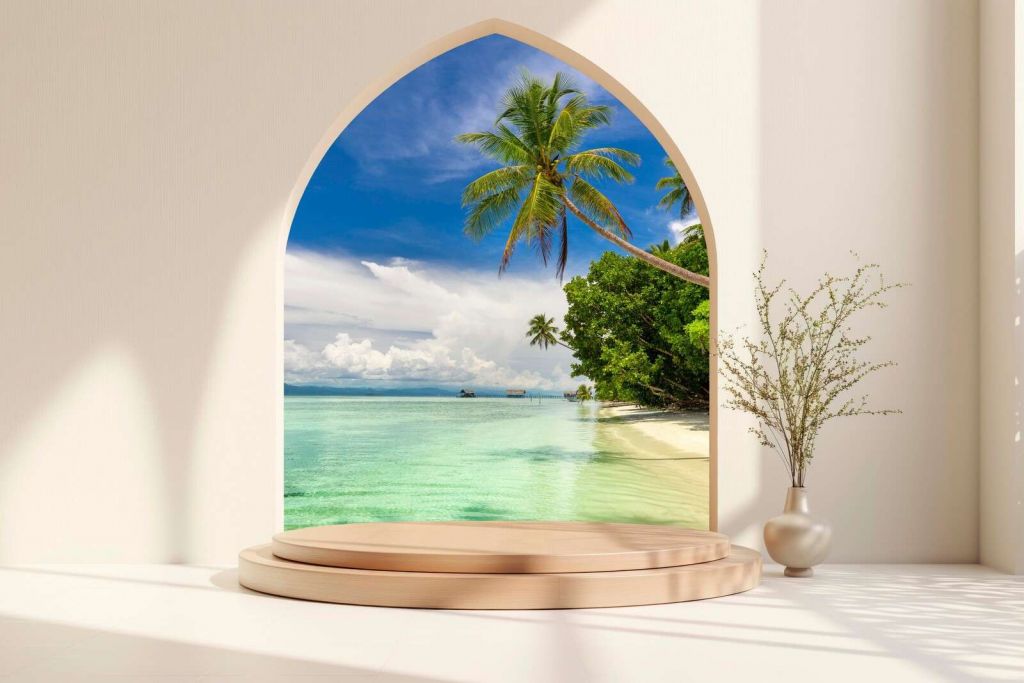 Tropical island with palm trees